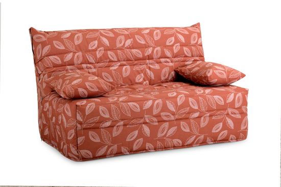 Pack de rhabillage pour banquette BZ en 140 cm Tissu FEUILLE ORANGE